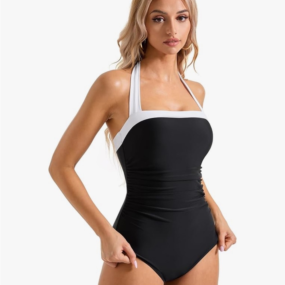 Halter Retro - Women Sexy Tummy Control One Piece Swimsuit